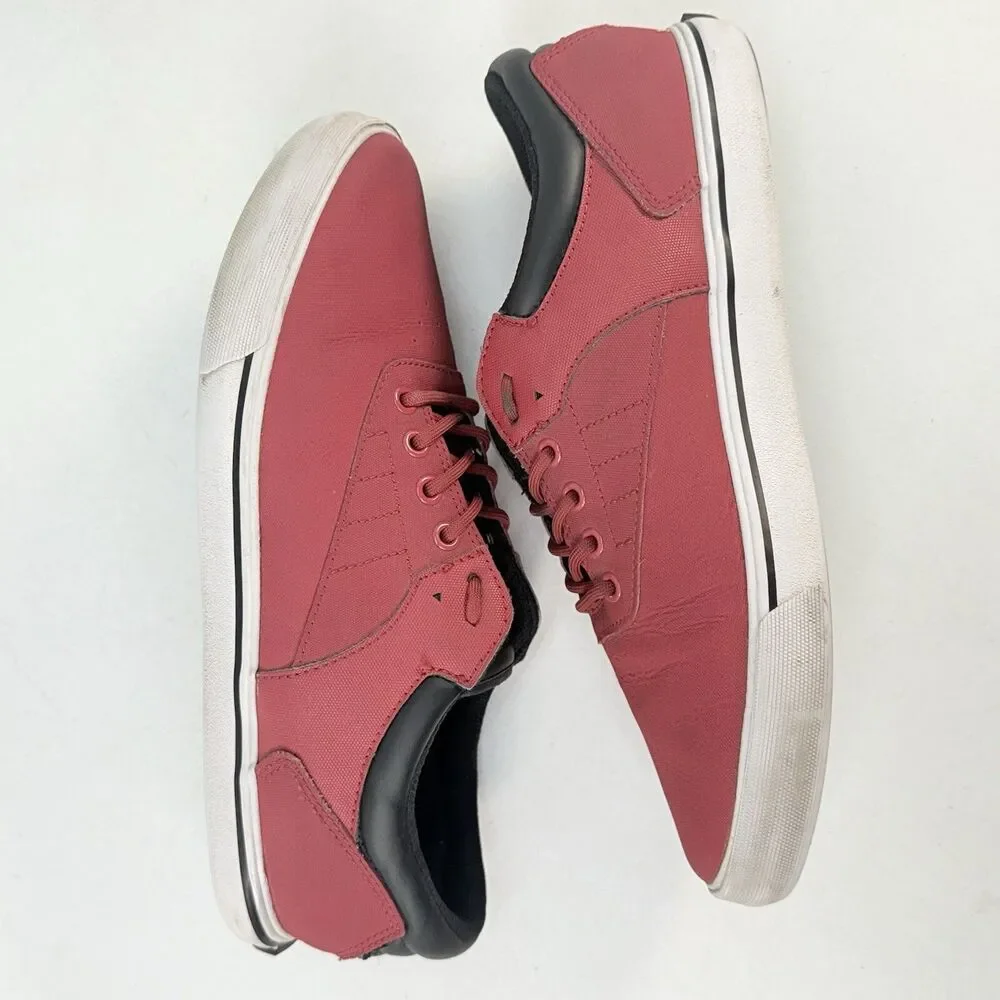 Supra Griffin Red Black White Mens Size 11 Low Top Skate Shoes Lace Up